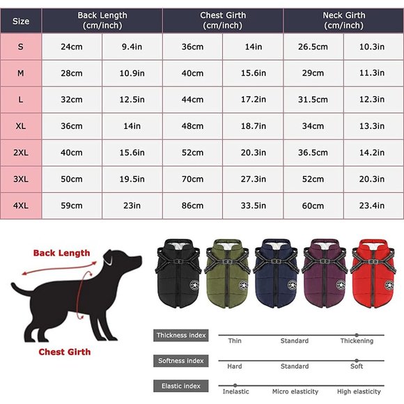 FASHION SPORTS Dog Harness Fleece Jacket in Black - Picture 8 of 15